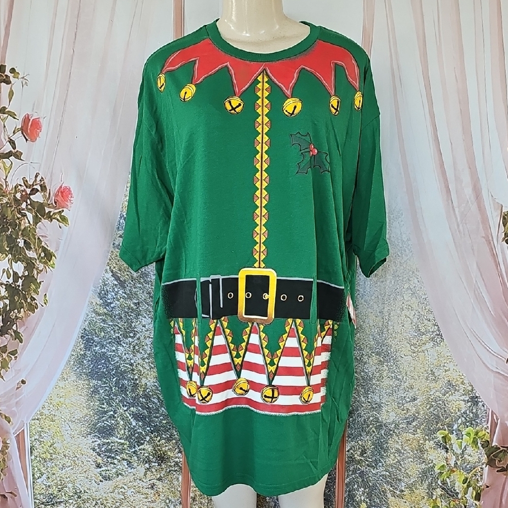 Festive Green Elf Costume T-Shirt